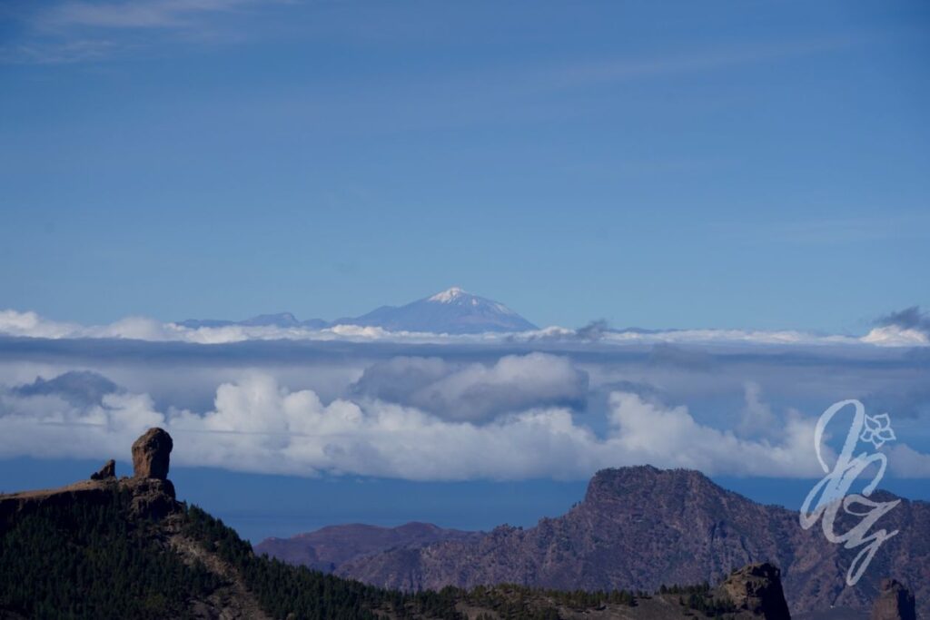 View from Pico de las Nieves in Gran Canaria towards Tenerife