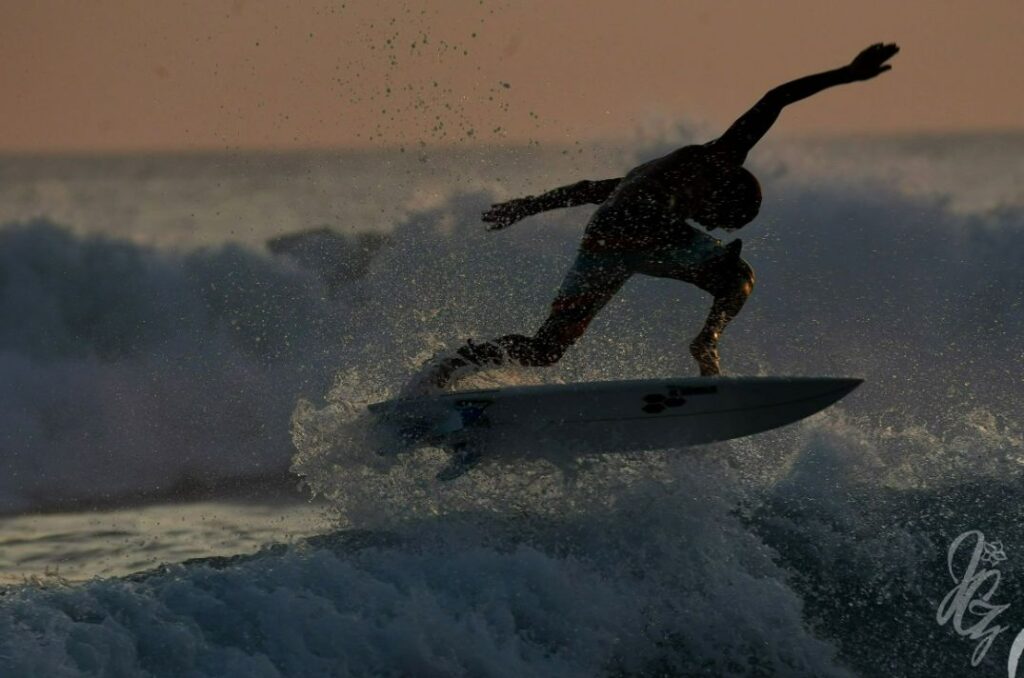 Surfing in Santa Teresa, Costa Rica
