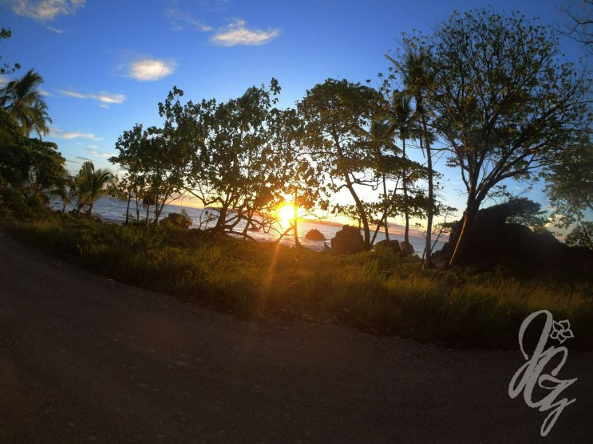 Sunset by the beach in Pavones
