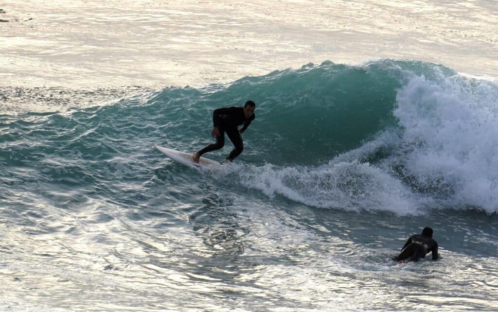 Surfer at Ribeira D'Ilhas