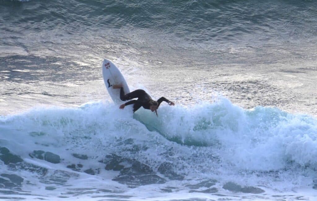 Surfer at Ribeira D'Ilhas