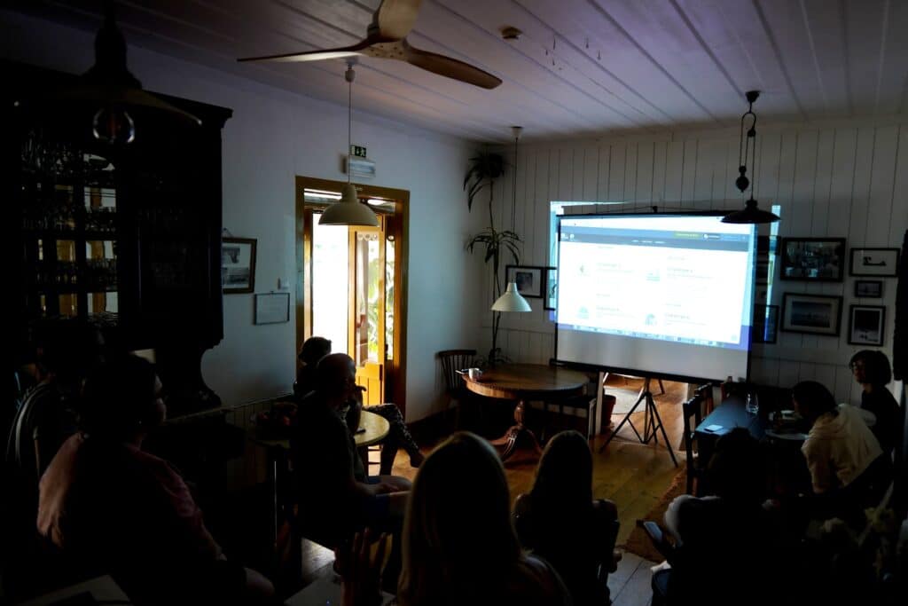 movie night and workshop during the Drift Retreat