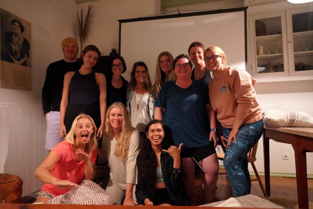 movie night and workshop during the Drift Retreat