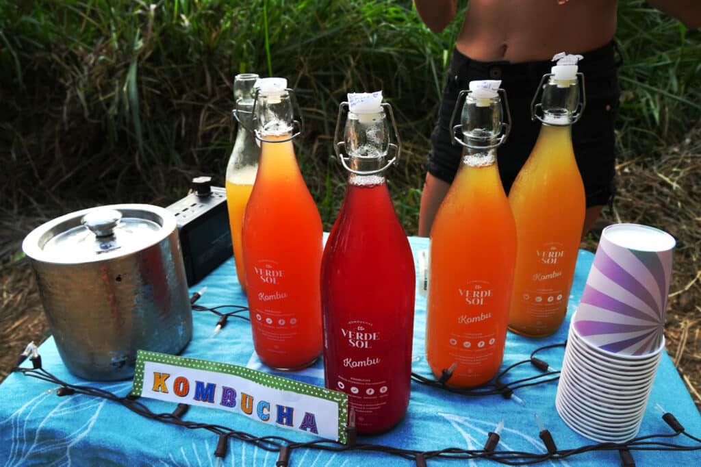 Kombucha by a street vendor on the beach at Envision festival