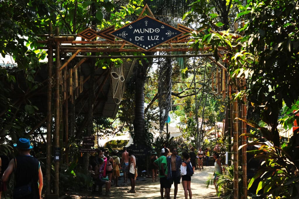 Entrance to the yoga area at Envision festival
