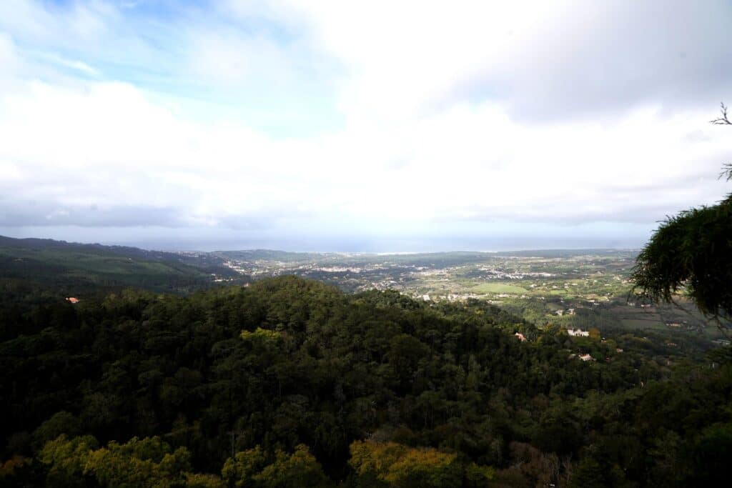 View over the landscape surrounding Pena Palace