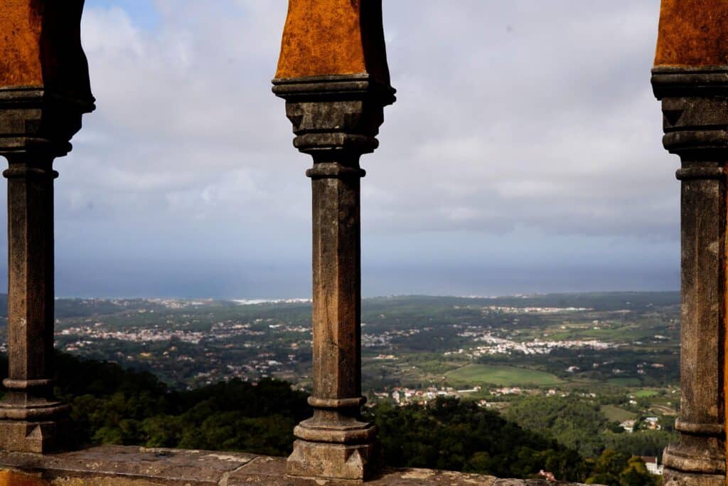 View over the landscape surrounding Pena Palace