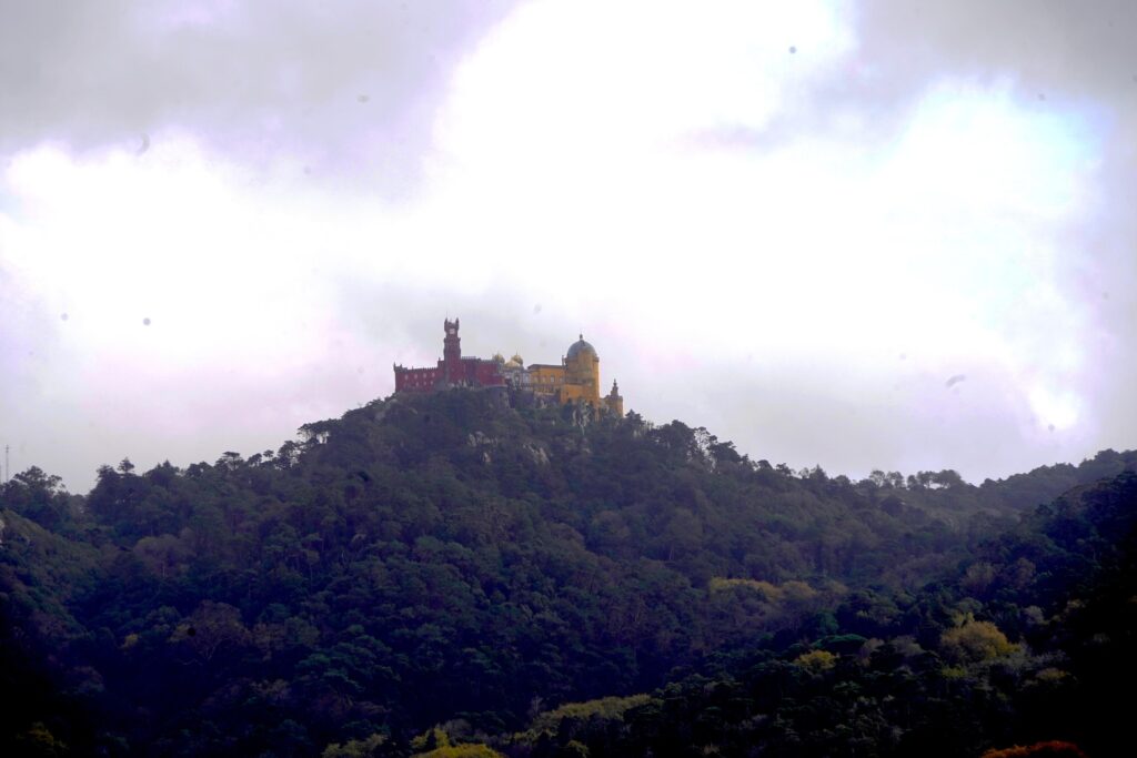 View of Pena Palace from far away