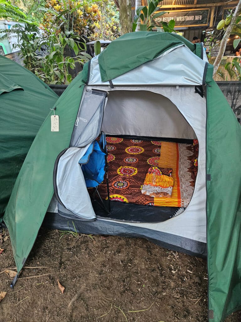 Tent in the ready set camp at Envision festival