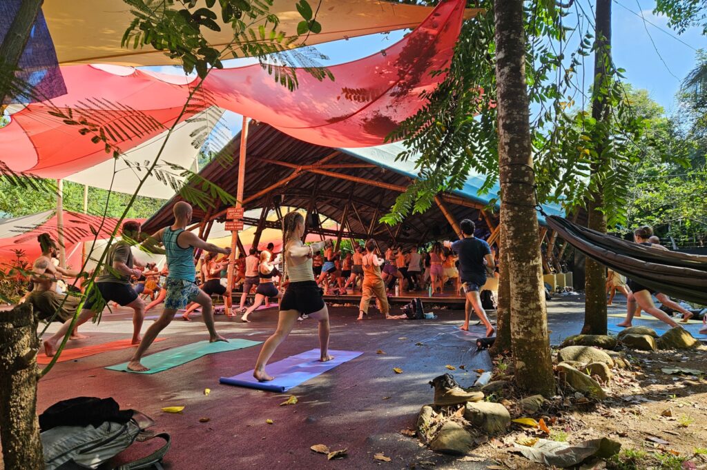 Yoga session at Envision festival