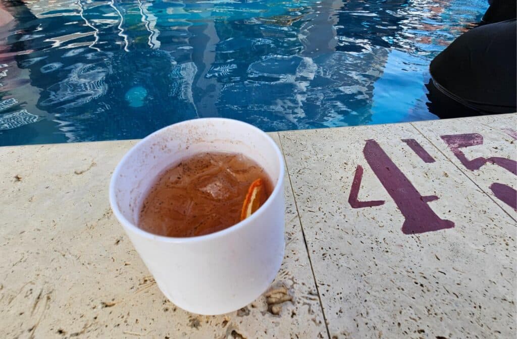 rum punch by the pool