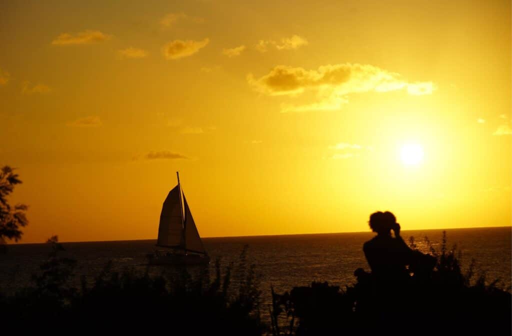 sunset in Barbados