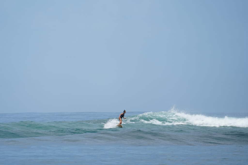 Surfing at Punta Uva in Costa Rica