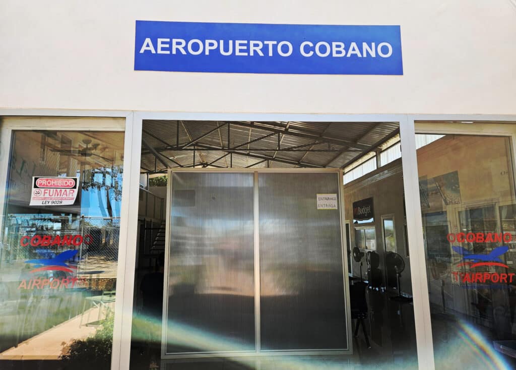 Waiting room at Cobano airport