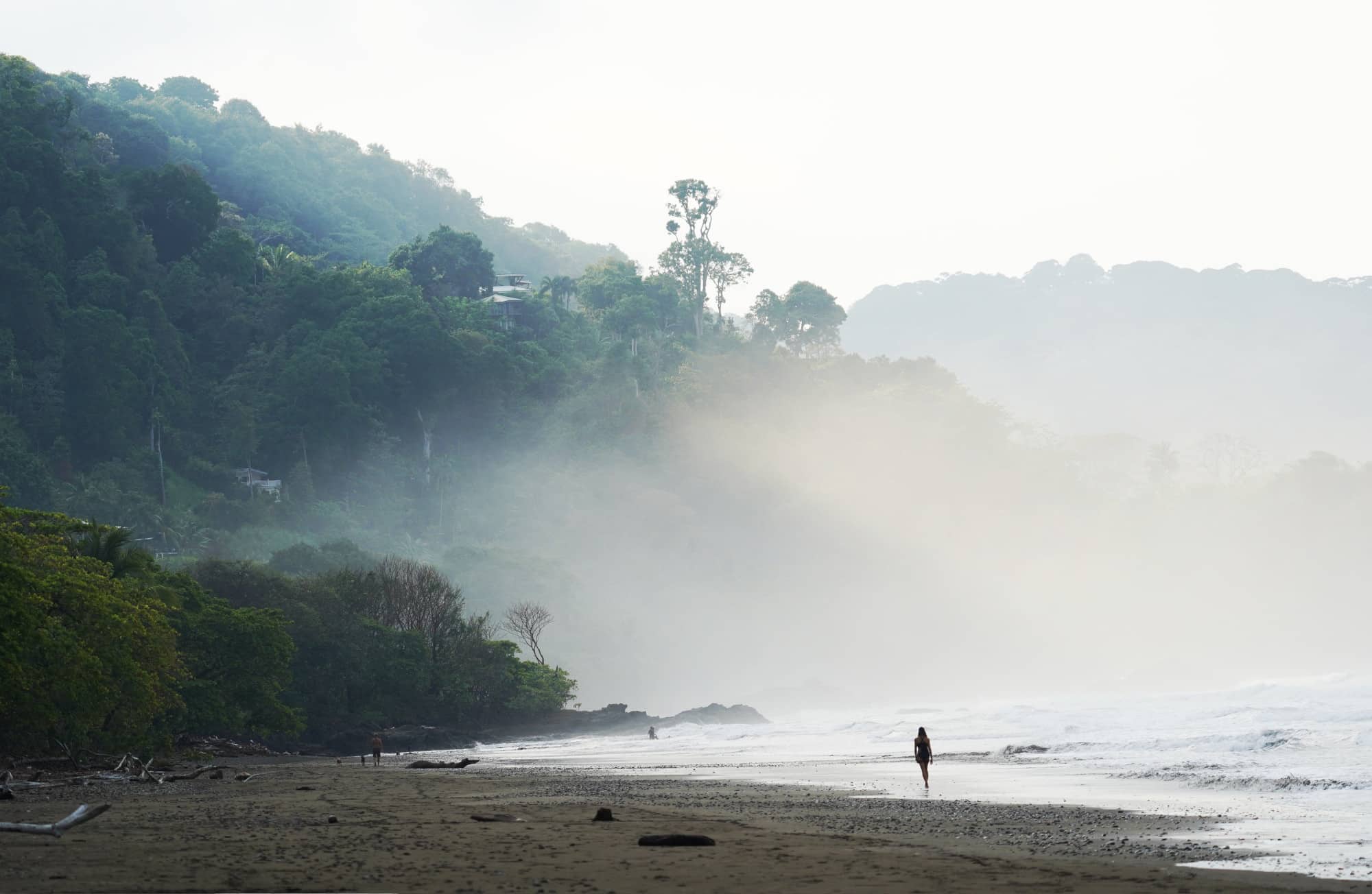 The beach in Dominical at dawn