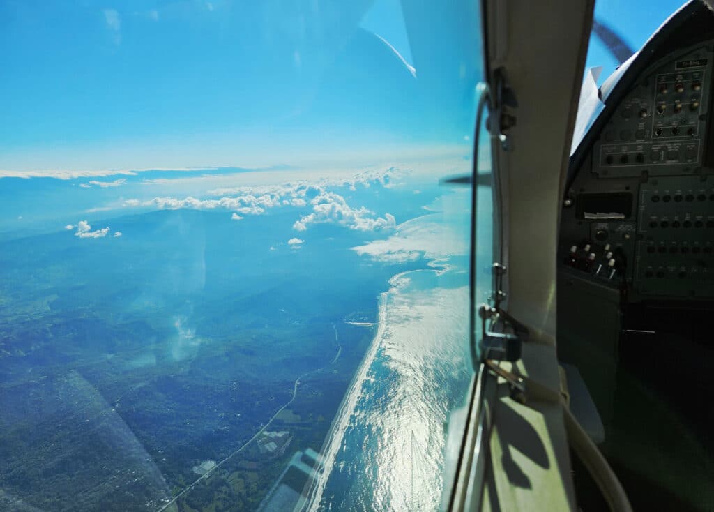 Views from the airplane on the flight to Puerto Jimenez