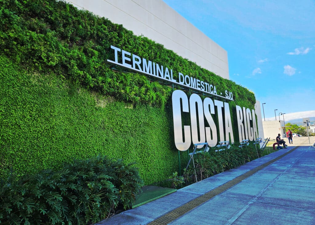 The domestic terminal at the airport in San Jose