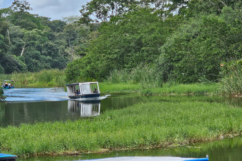 Boat dock in Moin for Tortuguero