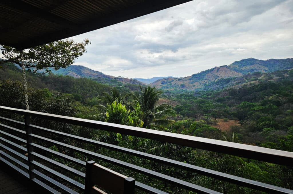 View from the restaurant in the mountains