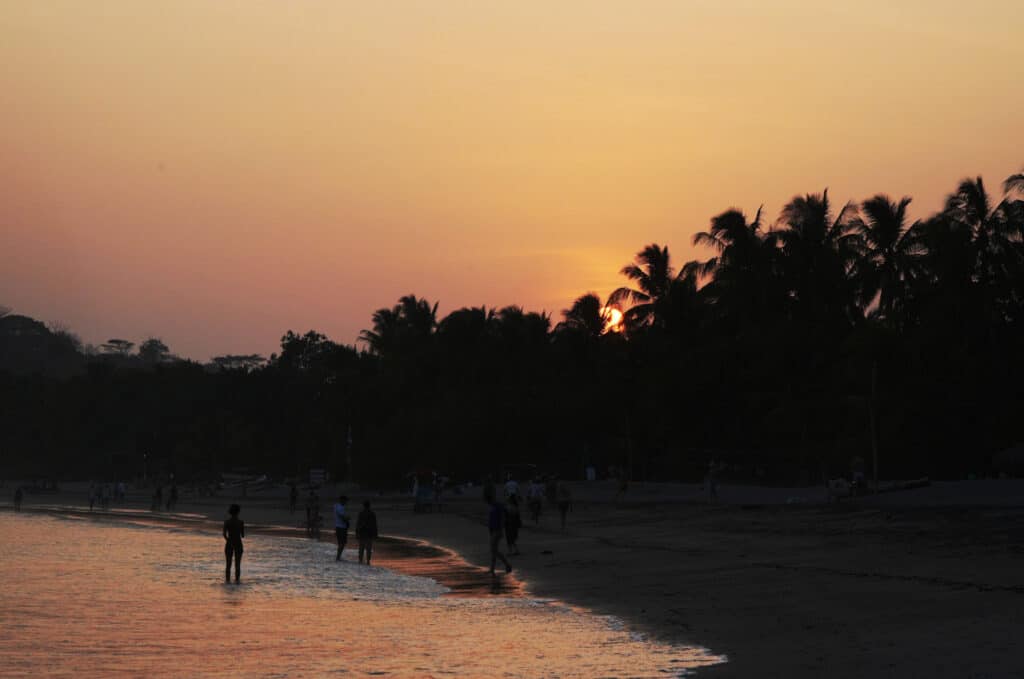 Sunset at the beach in Samara