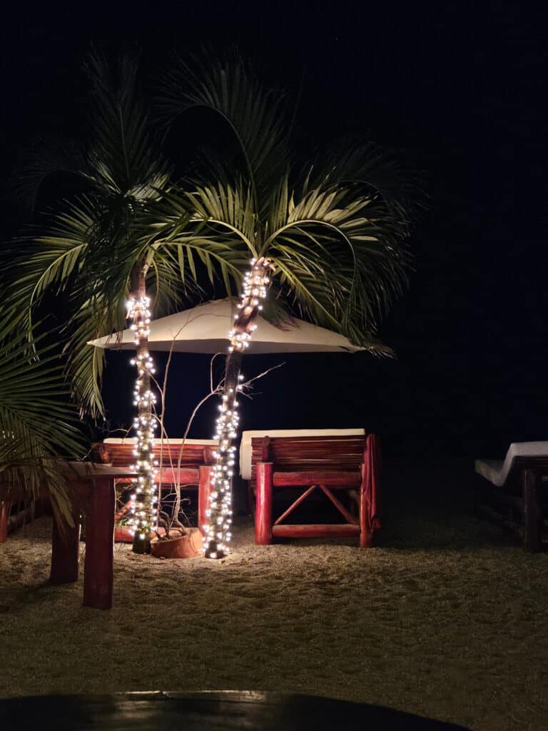 Samara beach at night