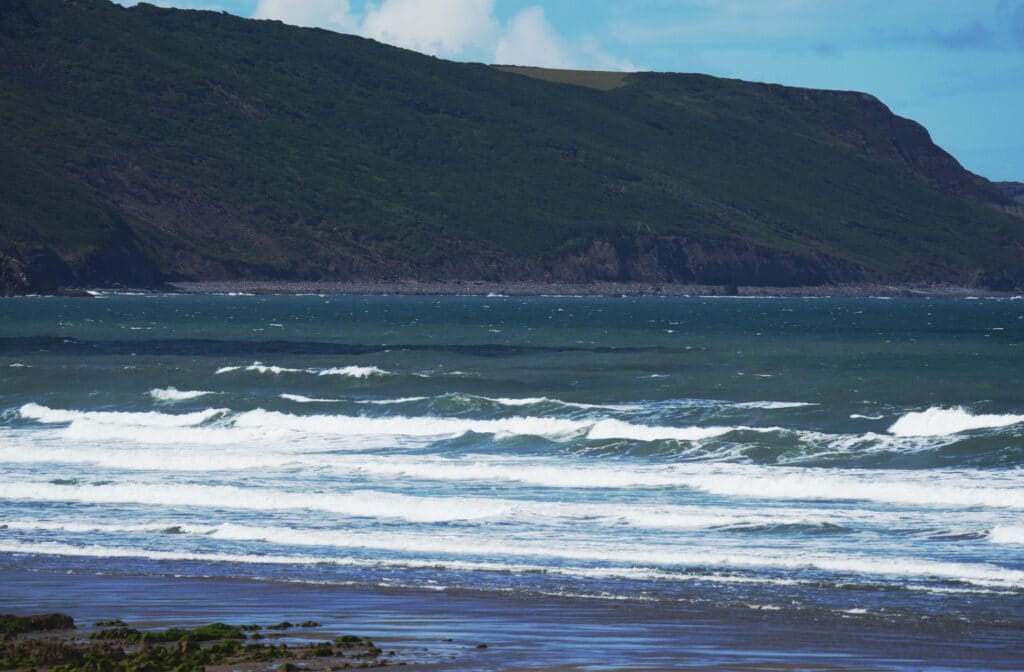 Surfing at Widemouth Bay