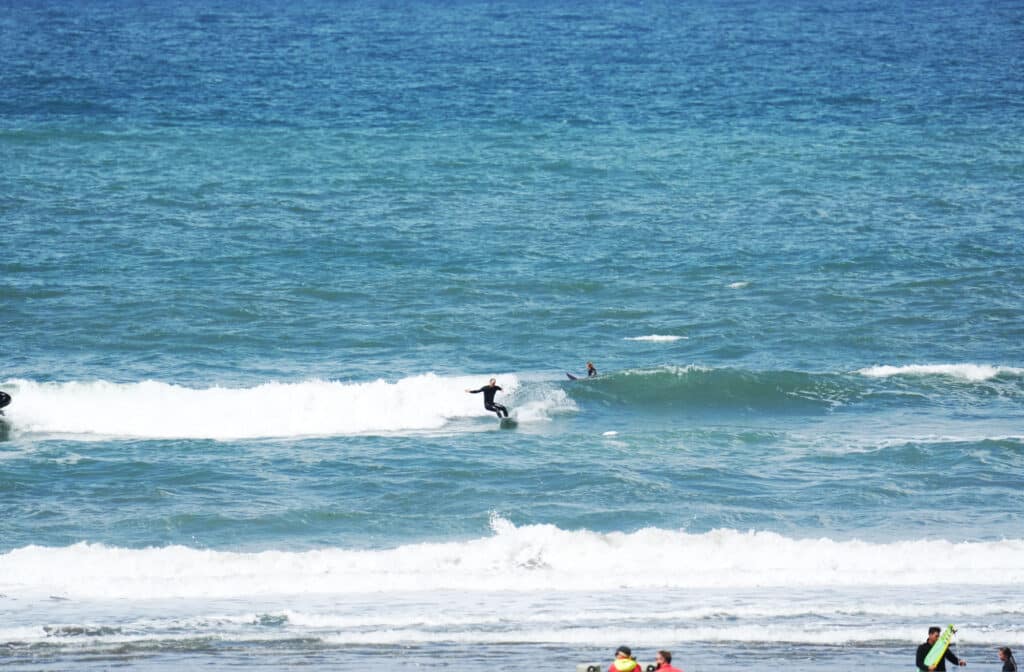 Surfing at Widemouth Bay