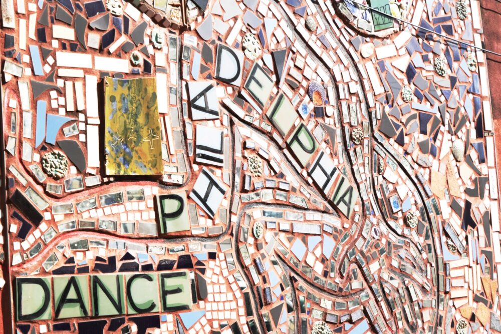 Street art in Philadelphia: a mosaic art piece by Isaiah Zagar
