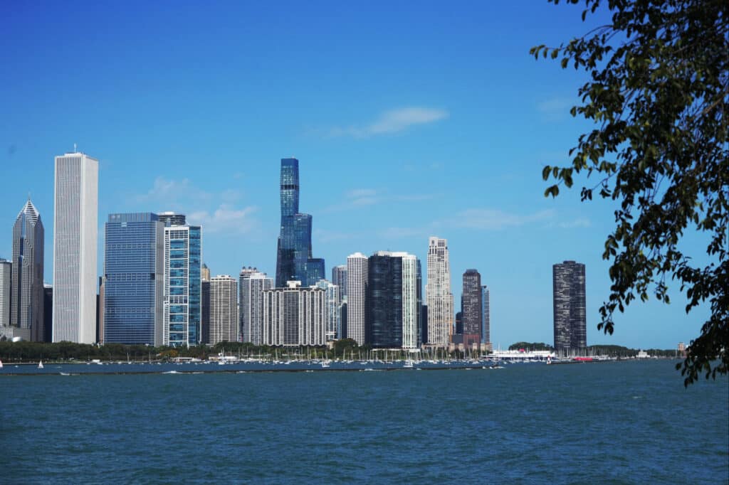 By the lake in Chicago