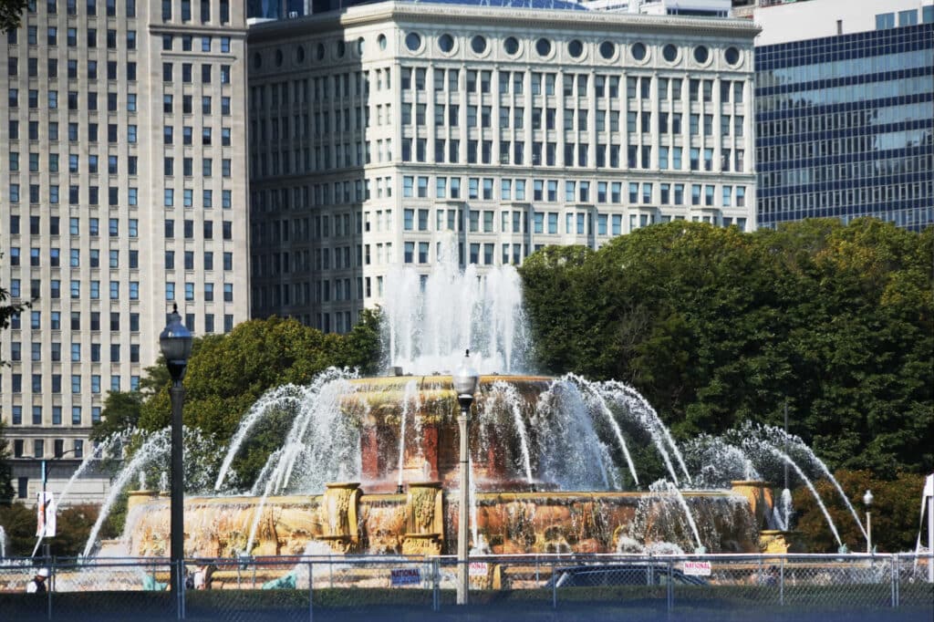 Buckingham fountain in Chicago