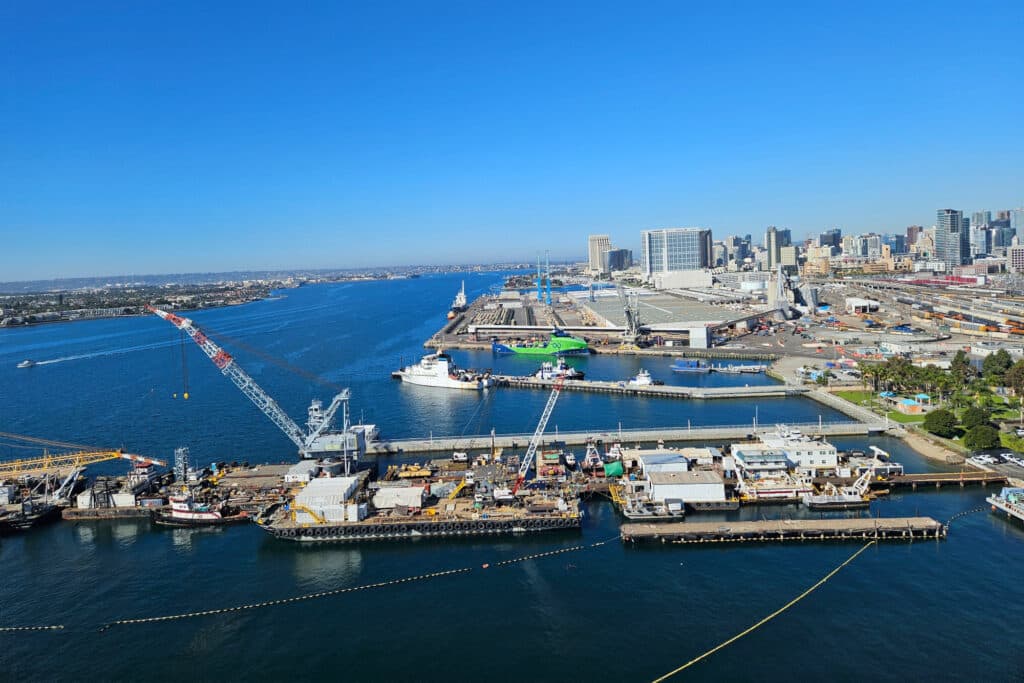 View from the bridge to Coronado Island