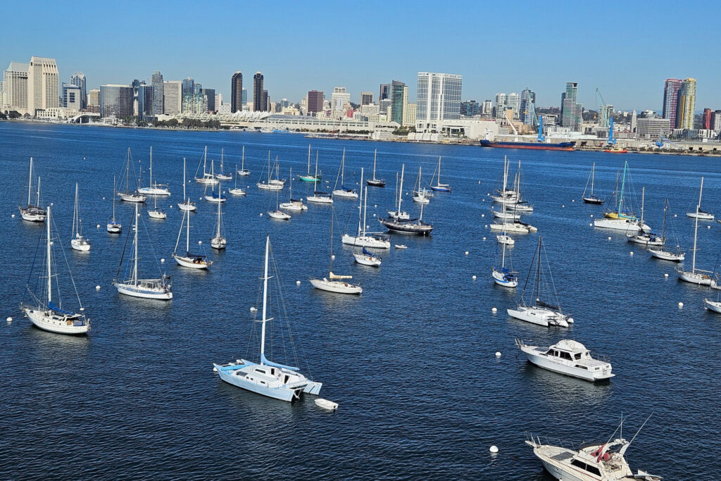 View from the bridge to Coronado Island