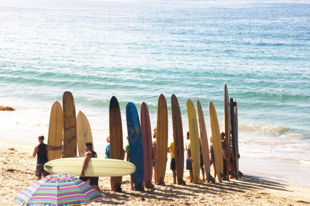 Surfing at Hermosa Beach
