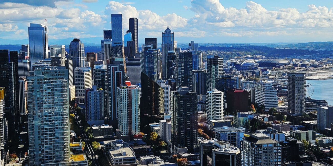 View over Seattle from the Space Needle