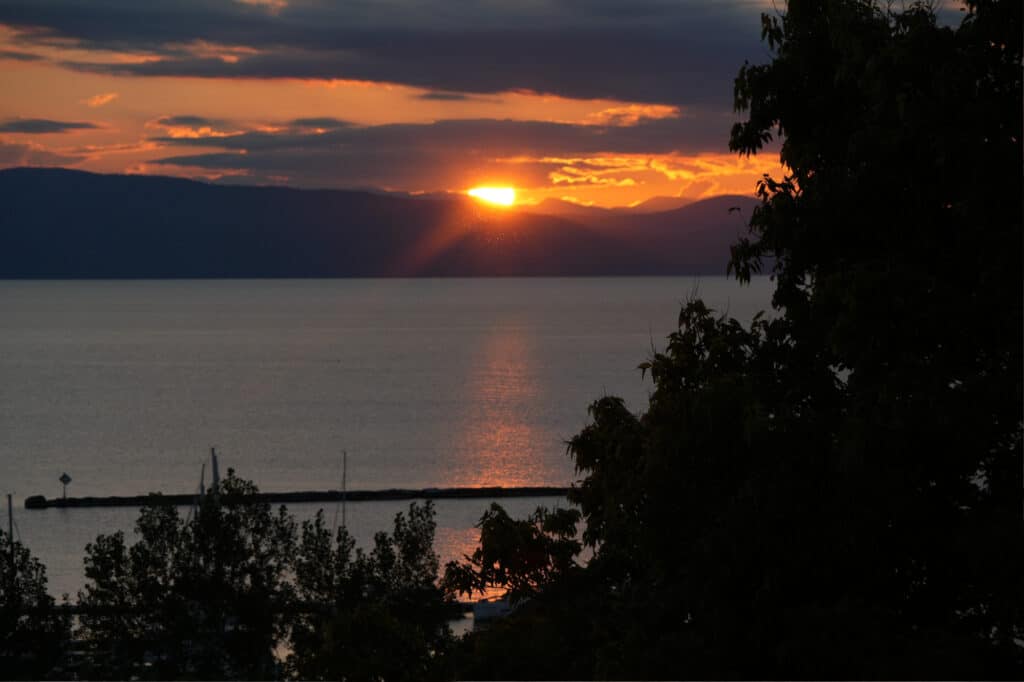 Sunset over Lake Champlain