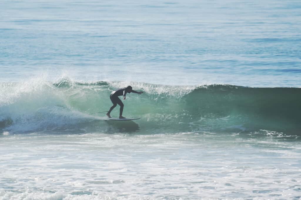 Surfer at Manhattan Beach in Los Angeles