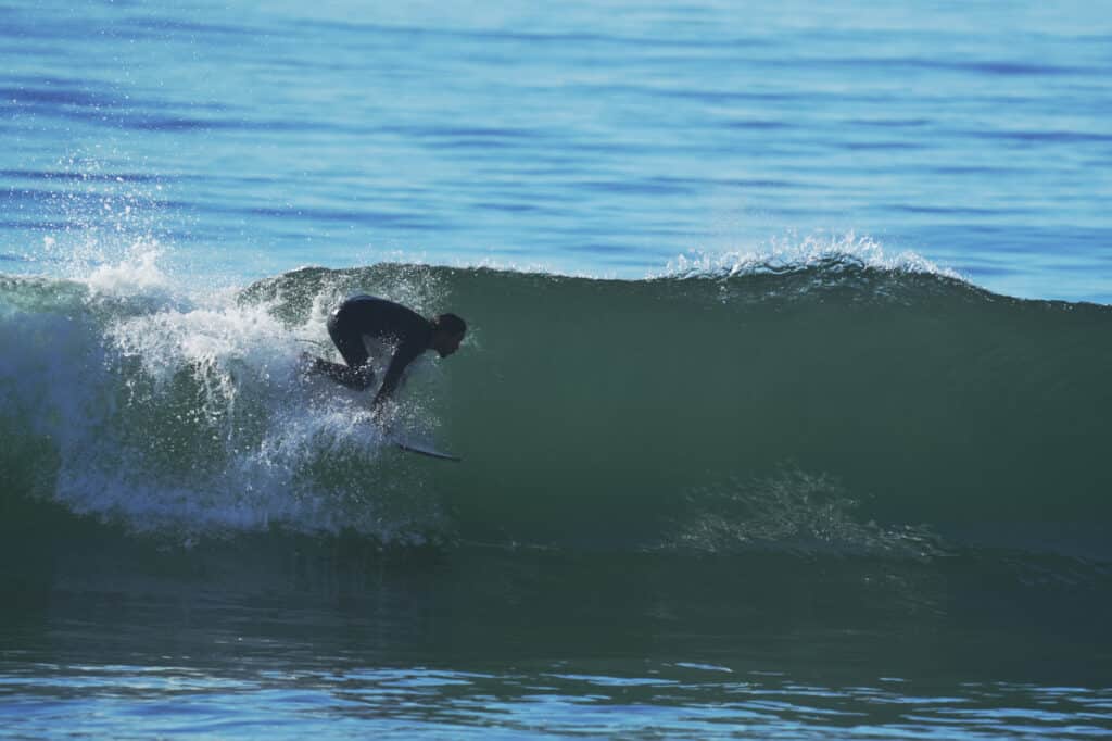 Surfer at Manhattan Beach in Los Angeles