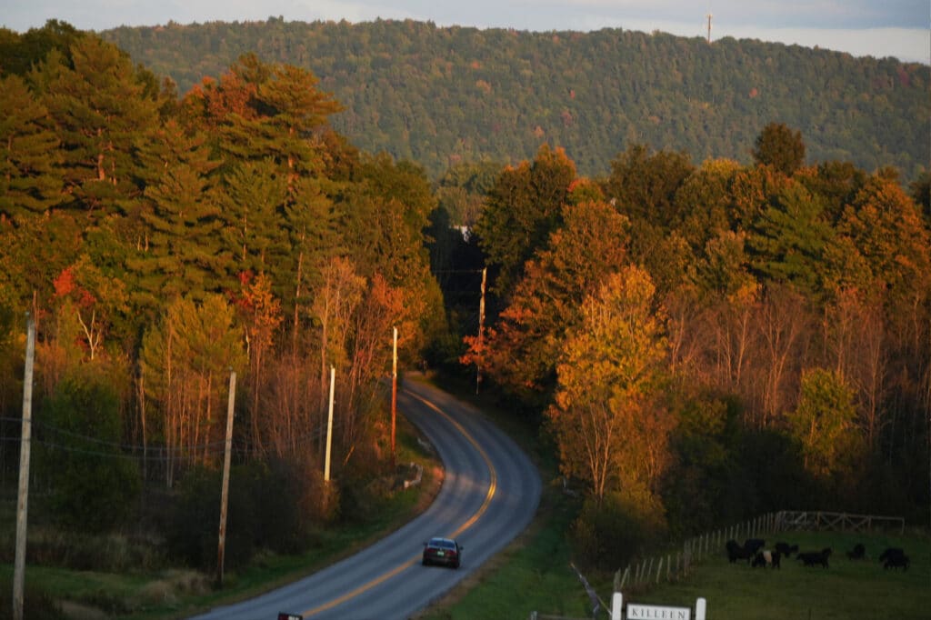 Views during the coach ride to Burlington