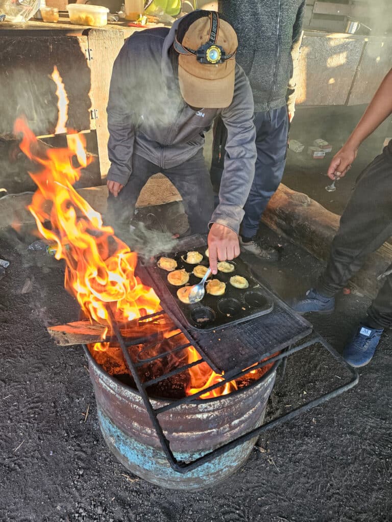 Food around the campfire