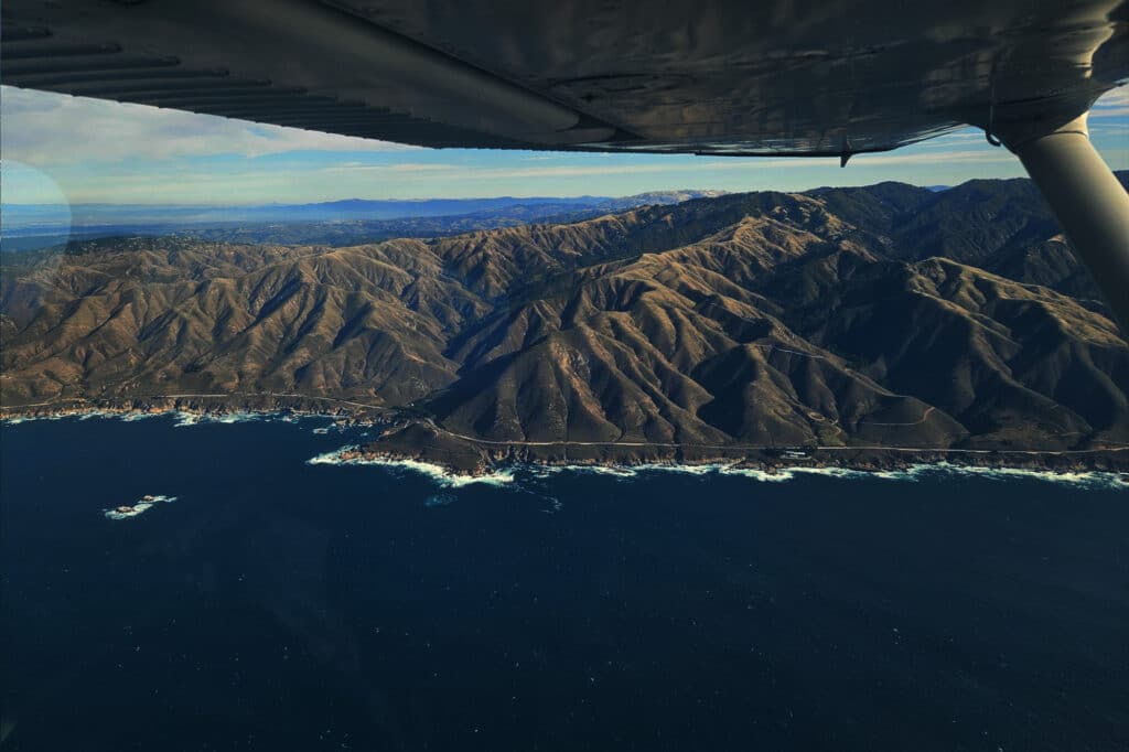 Flight experience to Big Sur