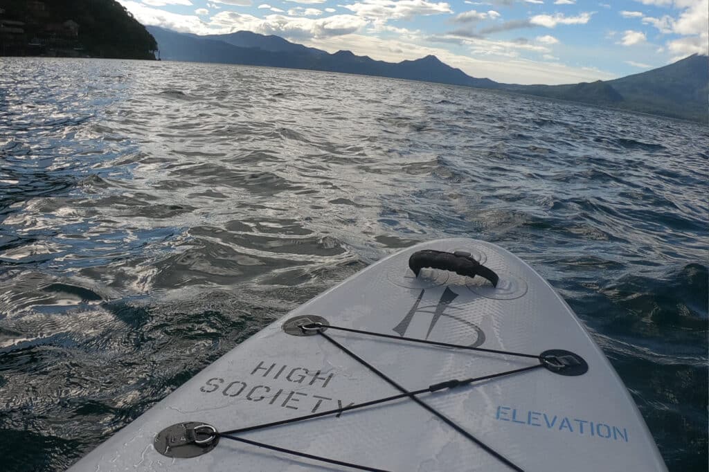 Paddleboarding at Lake Atitlan