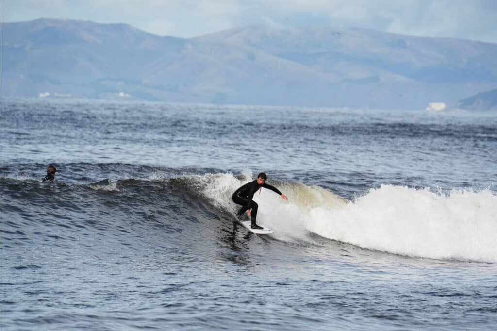 Surfing at Pacifica State Beach