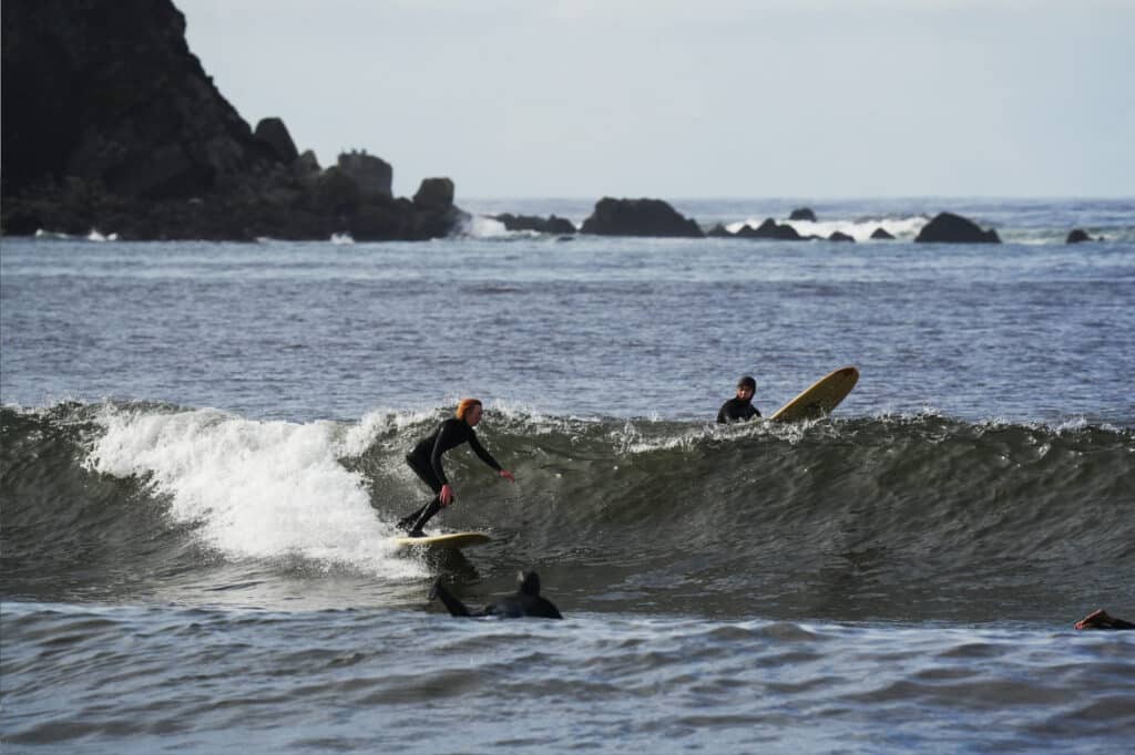 Surfing at Pacifica State Beach