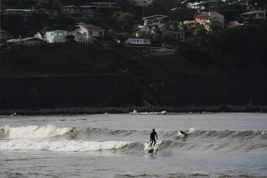 Surfing at Pacifica State Beach