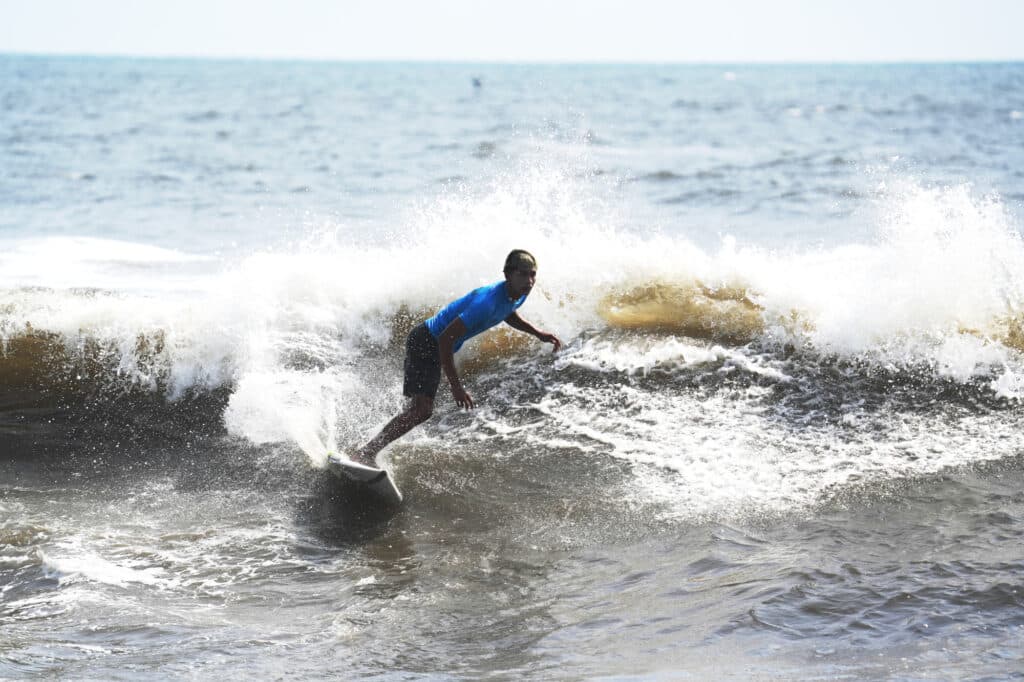 Surfing in El Paredón