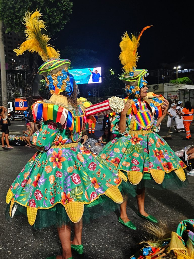 Parading through the Sambodrome in Rio
