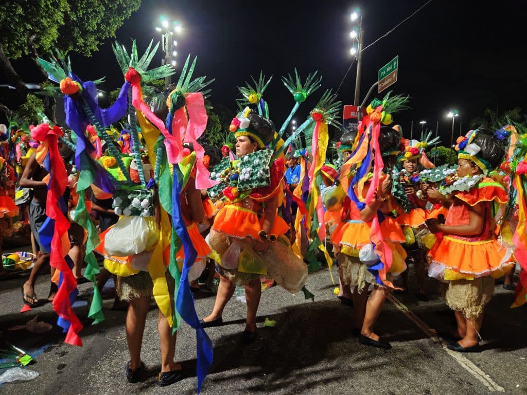Parading through the Sambodrome in Rio
