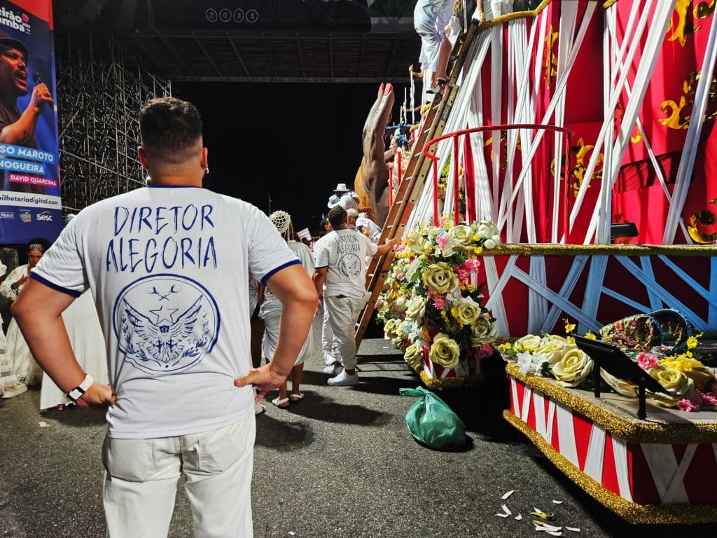 Parading through the Sambodrome in Rio