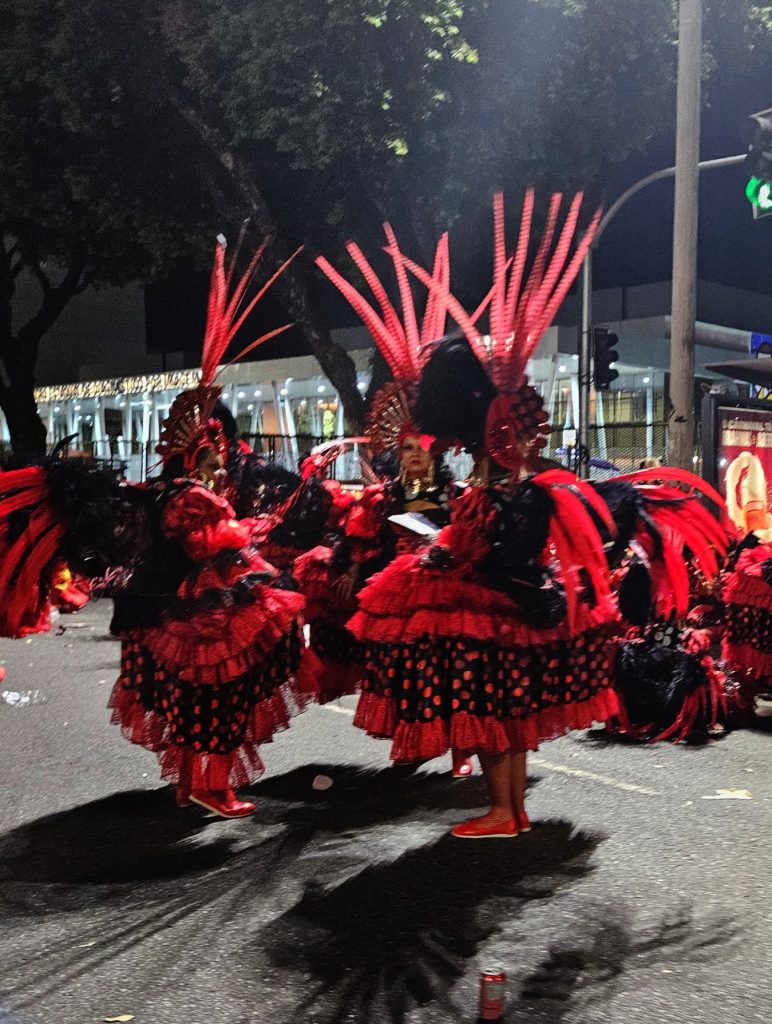 Parading through the Sambodrome in Rio