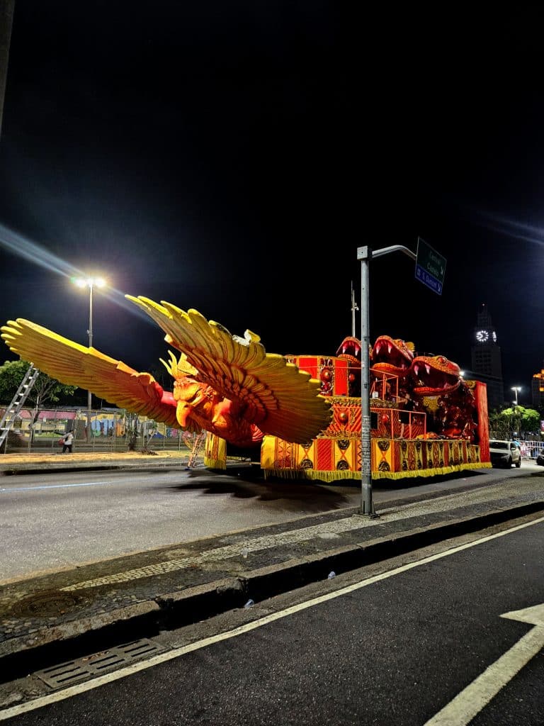 Parading through the Sambodrome in Rio